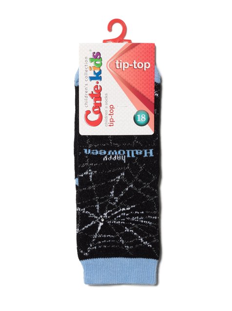 Шкарпетки дитячі Conte Kids TIP-TOP (стрази, люрекс), Черный-Голубой, 18, 27, Комбинированный