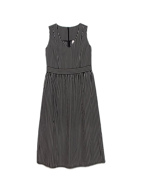 Сукня в смужку без рукавів з віскози преміальної якості Conte Elegant LPL 1141, black-white, XL, 48/170, Черно-белый