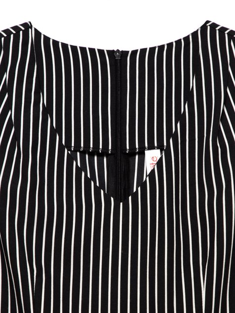 Сукня в смужку без рукавів з віскози преміальної якості Conte Elegant LPL 1141, black-white, XL, 48/170, Черно-белый