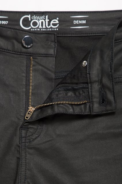 Моделюють джинси з високою посадкою і напиленням "під шкіру" Conte Elegant CON-104, Черный, L, 46/164, Черный
