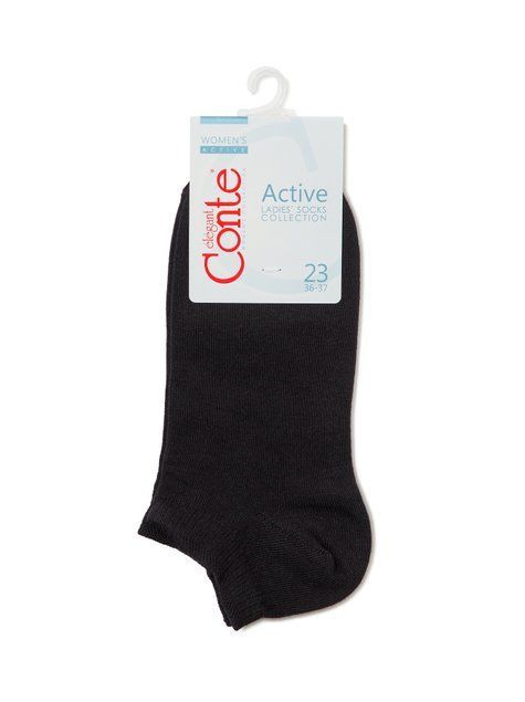 Носки женские Conte Elegant ACTIVE (ультракороткие), Черный, 36-37, 36, Черный