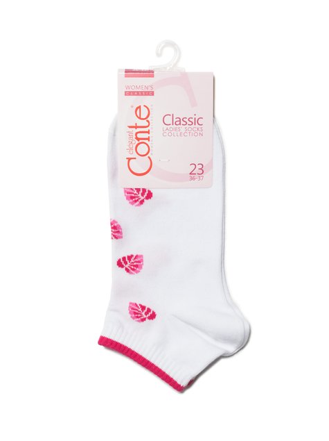 Носки женские хлопковые Conte Elegant CLASSIC (укороченные), Белый, 36-37, 36, Белый