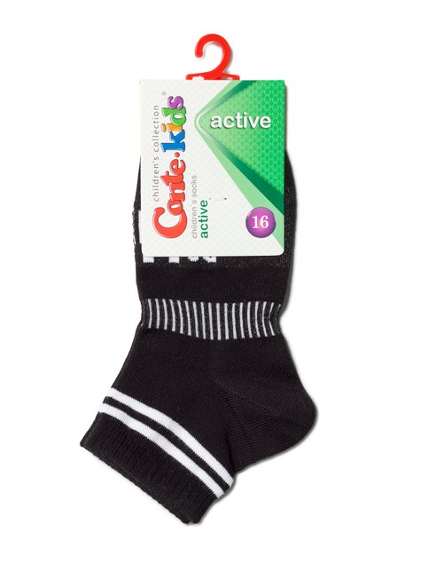 Шкарпетки дитячі Conte Kids ACTIVE (короткі), Черный, 16, 24, Черный
