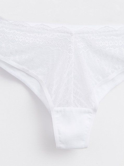 Трусы "бразилиана" Conte Elegant MYSTERIOUS LBR 1322, white, XS, 40, Белый