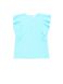 Блузка в смужку з широкими воланами Conte Elegant LBL 1093, aqua blue-white, XS, 40/170, Комбинированный