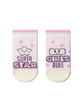 Шкарпетки дитячі Conte Kids Веселі ніжки, Светло-розовый, 12, 18, Светло-розовый
