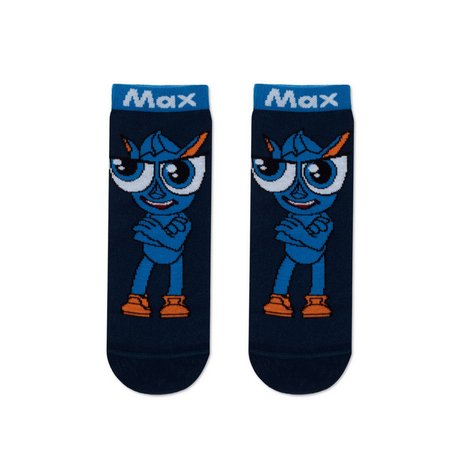 Шкарпетки бавовняні дитячі Conte Kids "Глазастики", Темно-синій, 16, 24, Темно-синий