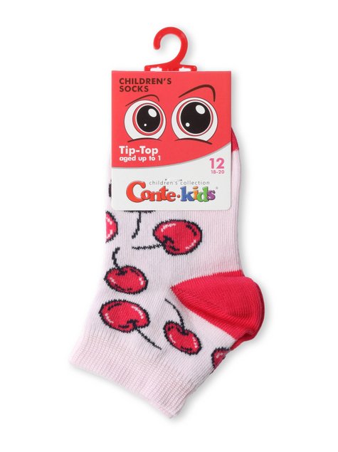 Шкарпетки дитячі Conte Kids TIP-TOP (бавовняні, з малюнками), Светло-розовый, 14, 21, Светло-розовый