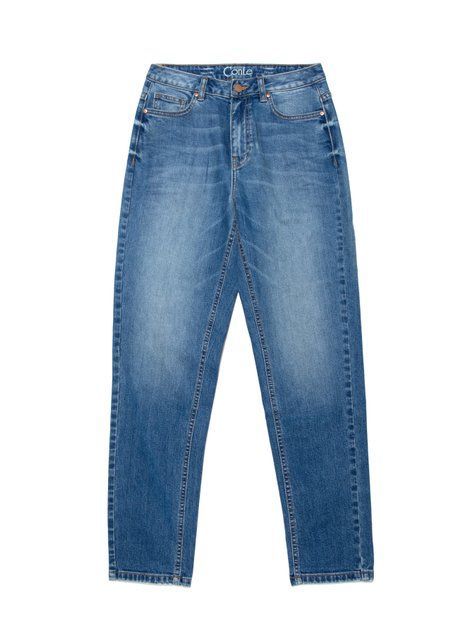 Eco-friendly джинси з високою посадкою Conte Elegant Mom Fit CON-187, mid blue, XS, 40/170, Синий