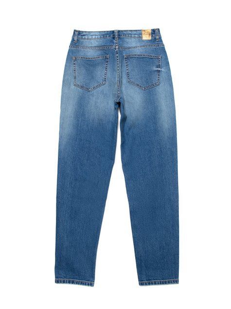 Eco-friendly джинси з високою посадкою Conte Elegant Mom Fit CON-187, mid blue, XS, 40/170, Синий