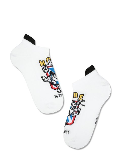 Шкарпетки дитячі Conte Kids ©Disney (ультракороткі), Білий, 20, 30, Белый