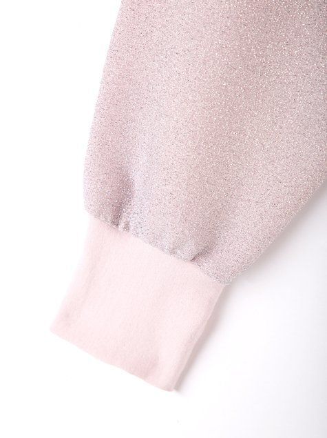 Джемпер з мерехтливим блиском і брошкою Conte Elegant LD 837, pink, XS, 40/170, Розовый