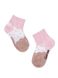 Шкарпетки дитячі Conte Kids TIP-TOP (бавовняні, з малюнками), Бирюза-Розовый, 12, 18, Комбинированный