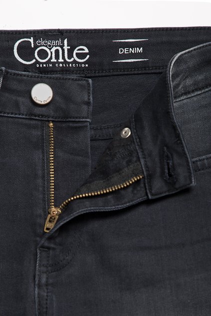 Моделирующие джинсы из премиального денима "Velvet Touch" Conte Elegant CON-97, Черный, L, 46/164, Черный