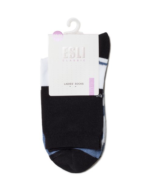 Шкарпетки жіночі бавовняні ESLI CLASSIC, джинс, 36-37, 36, Темно-синий