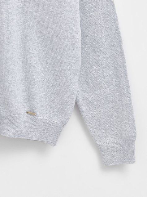 Джемпер из пряжи с хлопком и модалом Conte Elegant LDK 139, light gray, XS, 40/170, Светло-серый