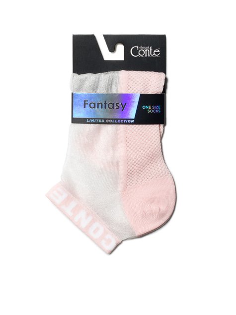 Носки в стиле спорт-шик с логотипом Conte Elegant FANTASY, Светло-розовый, 36-37, 36, Светло-розовый