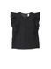 Блузка з воланами з напівпрозорого полотна з малюнком Conte Elegant LBL 1099, black, M, 44/170, Черный