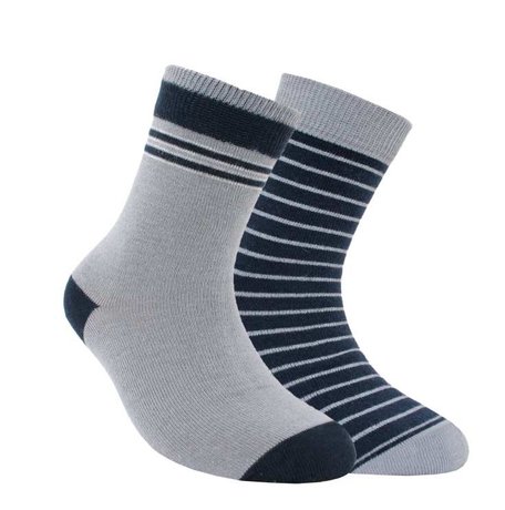 Шкарпетки дитячі ESLI (2 пари), серый-темно-синий, 20, 30, Комбинированный