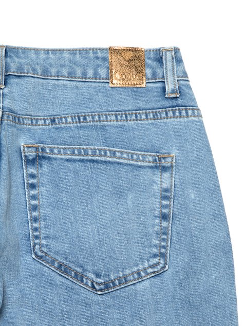 Ультракомфортные джинсы особой варки с высокой посадкой Conte Elegant Mom Fit CON-188, acid washed blue, XS, 40/164, Синий
