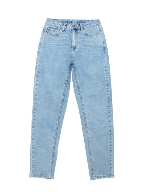 Ультракомфортні джинси особливого ​​варіння з високою посадкою Conte Elegant Mom Fit CON-188, acid washed blue, XS, 40/164, Синий