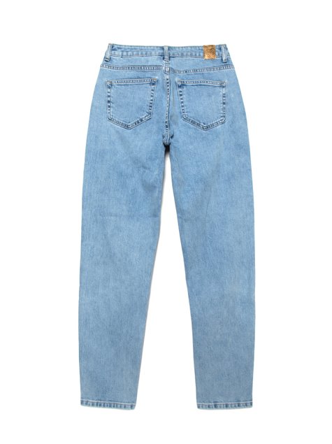 Ультракомфортні джинси особливого ​​варіння з високою посадкою Conte Elegant Mom Fit CON-188, acid washed blue, XS, 40/164, Синий