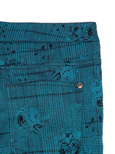 Облягаючі штани з квітковим принтом Conte Elegant TEONA, Blue, XS, 40/164, Голубой