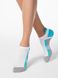 Шкарпетки жіночі Conte Elegant ACTIVE (ультракороткі), Серый-бирюза, 36-37, 36, Комбинированный