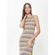 Обтягуюча сукня міді на тонких бретелях Conte Elegant LPL 922-1, yellow stripes, S, 42/170, Комбинированный