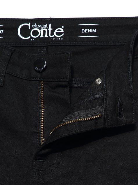 Моделюючі джинси skinny "push-up" з високою посадкою Conte Elegant Premium Stay Black CON-149, deep black, XS, 40/164, Черный