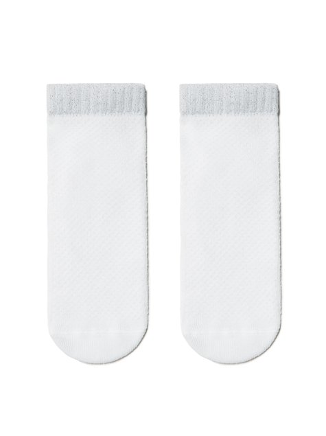 Шкарпетки жіночі Conte Elegant AJOUR (короткі, люрекс), Білий, 36-37, 36, Белый