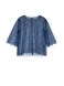 Кружевная вечерняя блузка Conte Elegant LBL 1061, black-royal blue, S, 42/170, Комбинированный