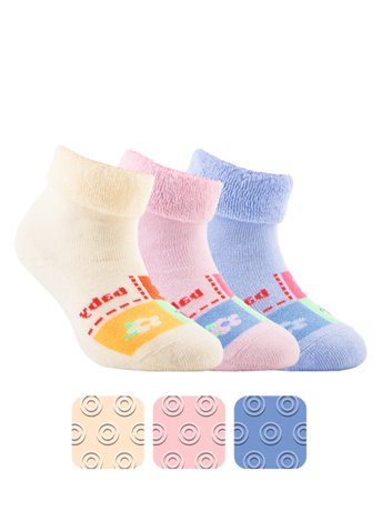 Носки детские Conte Kids SOF-TIKI (махровые с отворотом и антискользящей стопой), бледно-фиолетовый, 12, 18, Светло-фиолетовый