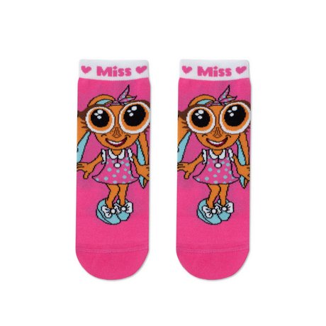 Шкарпетки бавовняні дитячі Conte Kids "Глазастики", Рожевий, 16, 24, Розовый