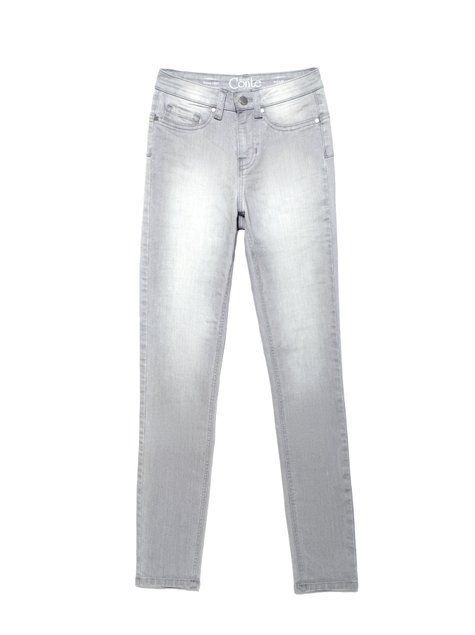 Моделирующие eco-friendly джинсы skinny "push-up" с высокой посадкой Conte Elegant CON-127, light grey, XS, 40/164, Светло-серый