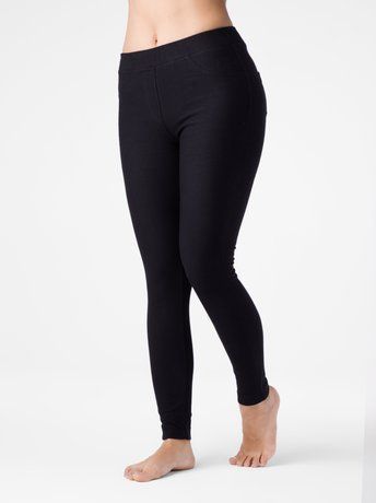 Екстрам'які джегінси з високою посадкою і термоеффектом Conte Elegant WINDY+, Nero, XXL, 50/164, Черный