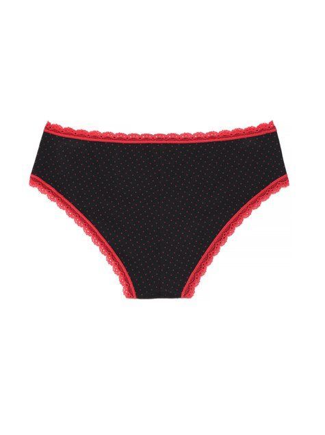 Труси жіночі "хіпстер" Conte Elegant LAZY DAYS LHP 1005, black-red, XS, 40, Комбинированный