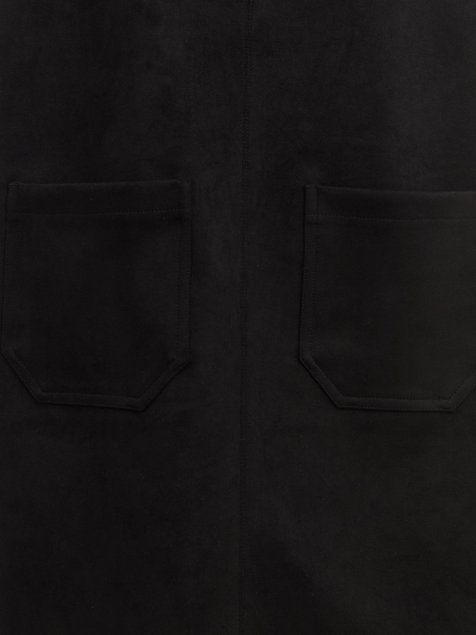 Сарафан зі штучної замші з кишенями Conte Elegant LSS 1183, black, XS, 40/170, Черный
