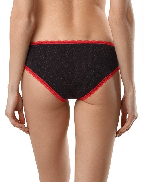 Труси жіночі "хіпстер" Conte Elegant LAZY DAYS LHP 1005, black-red, XS, 40, Комбинированный