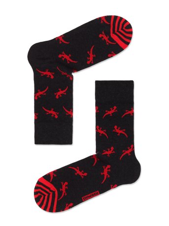 Шкарпетки чоловічі DiWaRi HAPPY (з малюнком), Черный, 42-43, 42, Черный