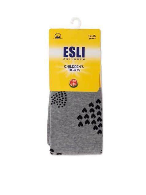 Колготки дитячі з бавовни, з малюнками ESLI 21С-72СПЕ, серый, 128-134, 128см, Сірий