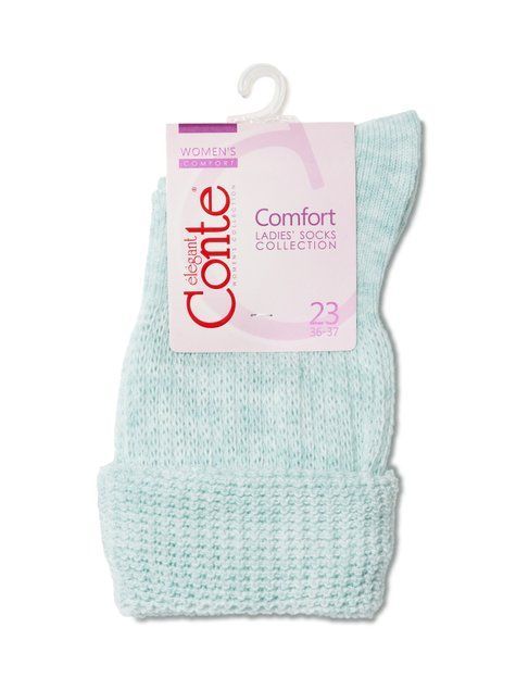 Носки женские комфортные Conte Elegant COMFORT, бледно-бирюзовый, 36-37, 36, Светло-розовый