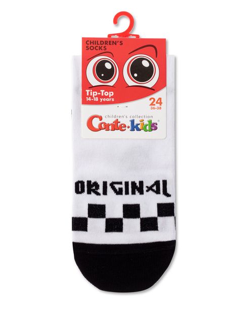 Шкарпетки дитячі Conte Kids TIP-TOP (бавовняні, з малюнками), Білий, 24, 36, Белый