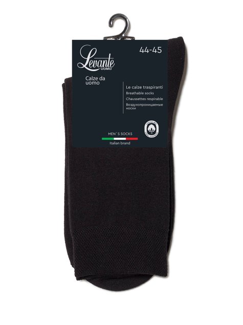Шкарпетки чоловічі LEVANTE L0237S, black, 40-41, 40, Черный