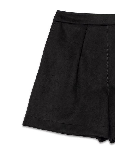 Замшевые шорты А-силуэта Conte Elegant ROYAL STYLE, black, XS, 40/170, Черный