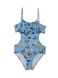 Злитий купальник з воланом Conte Elegant SWEET BUTTERFLY, white-blue, 110-116, 110см, Комбинированный