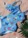 Злитий купальник з воланом Conte Elegant SWEET BUTTERFLY, white-blue, 110-116, 110см, Комбинированный