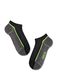 Шкарпетки чоловічі "DIWARI" ACTIVE (ультракороткі), Черный-Темно-серый, 40-41, 40, Комбинированный