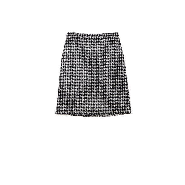 Стильная юбка A-силуэта Conte Elegant COCO, black-ivory, XL, 48/164, Черно-белый