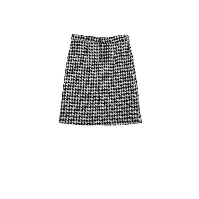 Стильная юбка A-силуэта Conte Elegant COCO, black-ivory, XL, 48/164, Черно-белый